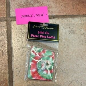 Betsy Johnson stick on phone ring wallet